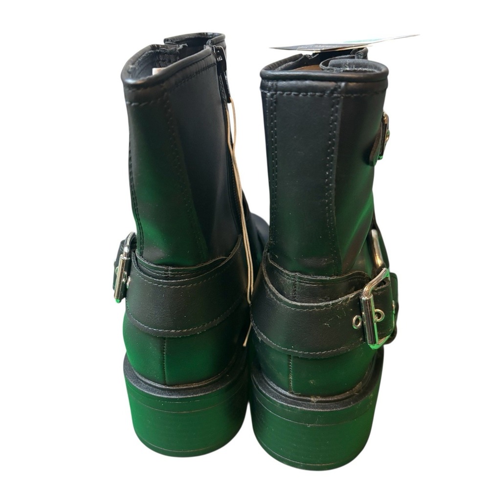 Universal Threads Boots Womens 8.5 Biker Ankle Harness Connor Memory Foam - Picture 2 of 8